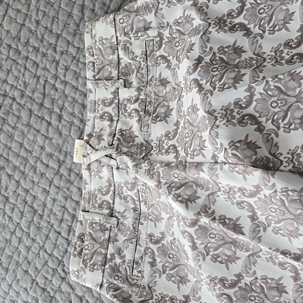 Anthropologie Cartonnier Silver Brocade Crop Pant - Picture 9 of 15